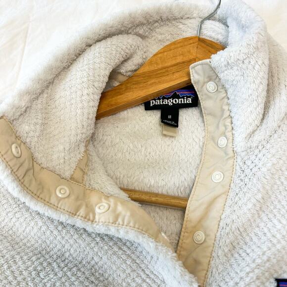 Patagonia Re-Tool Snap-T Fleece Pullover Ivory Cream Women’s Size Medium - Picture 6 of 8